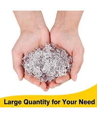 Danrong 800 Pcs Clear Push Pins, Standard Thumb Tacks with Steel Point and Plastic Head for Bulletin Cork Board, Office School