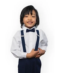 Peanut Butter Collection Toddler Boys Joey Safari Linen 5-Piece Shirt, Tie, Jacket, Vest and Pants Suit Set
