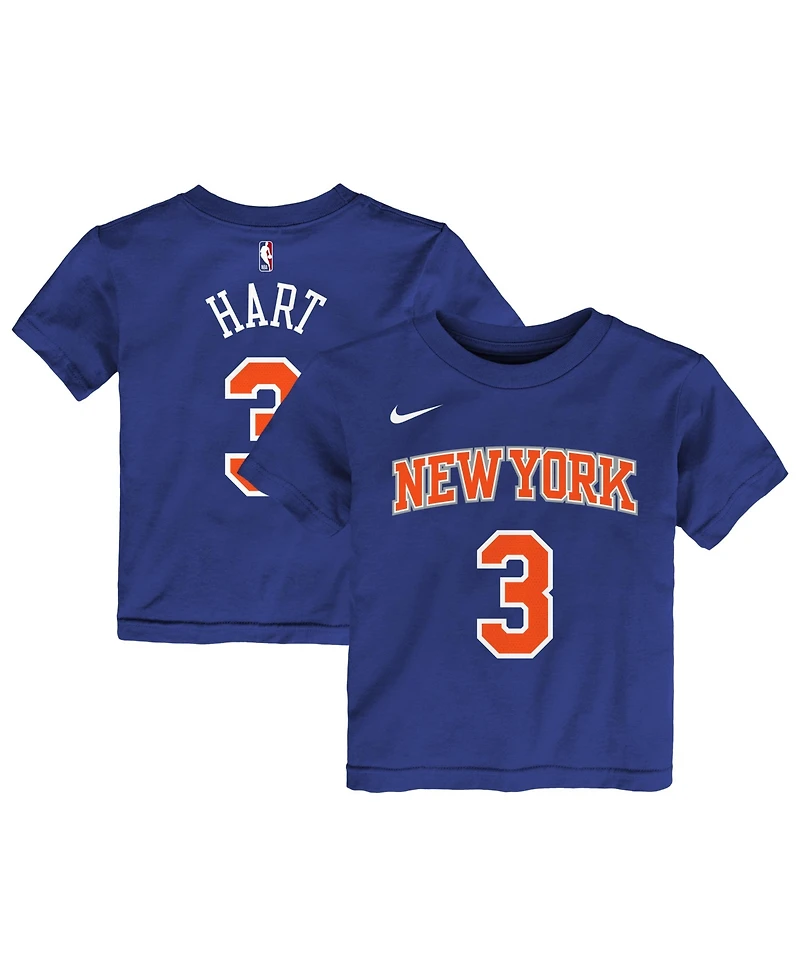 Nike Toddler Josh Hart Blue New York Knicks Icon Name Number T-Shirt