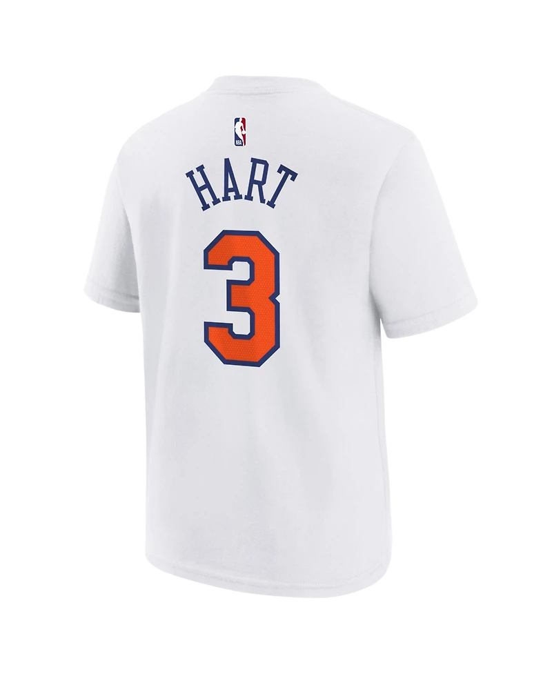 Nike Big Boys and Girls Josh Hart White New York Knicks Association Name Number T-Shirt