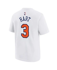 Nike Big Boys and Girls Josh Hart White New York Knicks Association Name Number T-Shirt