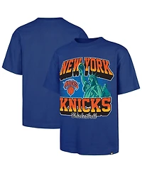 47 Brand Men's Blue New York Knicks Regional Franklin T-Shirt