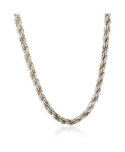 Pre-Owned Tiffany & Co Yellow Gold and Sterling Silver Twisted Rope Necklace