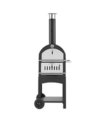 Cozito Outdoor Pizza Oven, 12 inches Wood Pellet 2-Layer Pizza Maker with Wheels