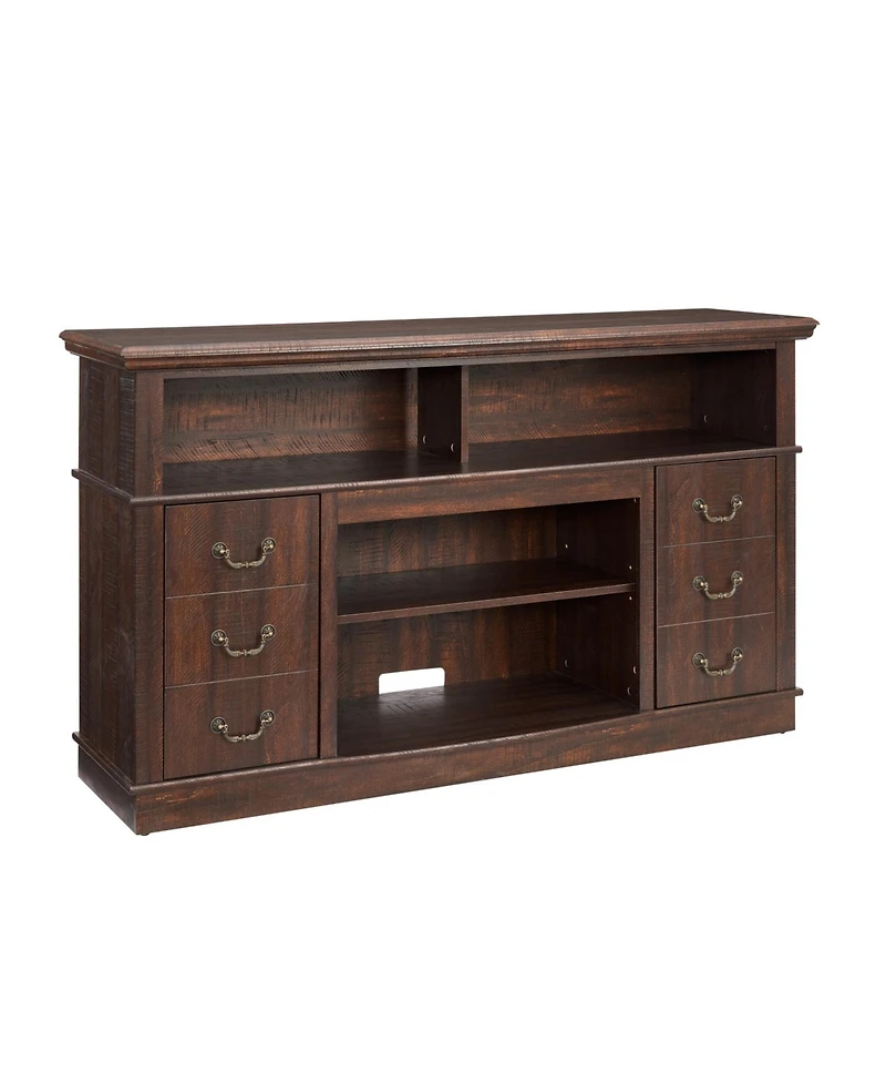 Rainsken Retro Tv Stand with Storage, for Tvs up to 65inch, TV Stand for Media, with Shelf, for Living Room Bedroom