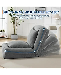 gaomon 5 Adjustable Position Human Dog Bed, Lazy Floor Lounge Sofa Chair Bed for Living Room Bedroom