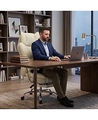 gaomon Ergonomic Desk Chair with Foot Rest and Ergonomic Pocket Spring Lumbar Support,150degree(s)Reclining Adjustable Armrests, Office Chair