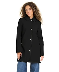 Jones New York Women's Zip-Up Buttoned Softshell Coat