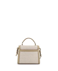 Pre-Owned Saint Laurent Mini Cassandra Top Handle Bag Canvas with Leather
