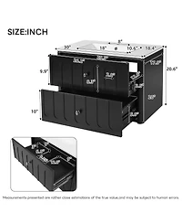Sillysis 30 Inch Floating Bathroom Vanity with Sink, Modern Wall Mounted Cabinet, Soft Close Drawers, Space Saving Storage