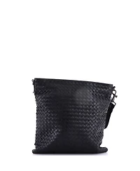 Pre-Owned Bottega Veneta Medium Flat Messenger Bag Intrecciato Nappa