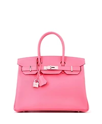 Pre-Owned HERMES Birkin 30 Handbag Pink Epsom with Palladium Hardware