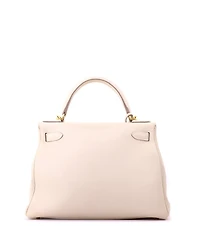 Pre-Owned HERMES Kelly 28 Handbag Light Togo with Gold Hardware