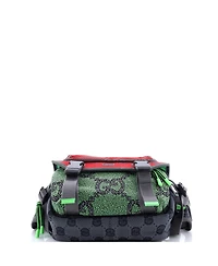 Pre-Owned Gucci Buckle Flap Chest Strap Backpack Gg Fabric with Rubber