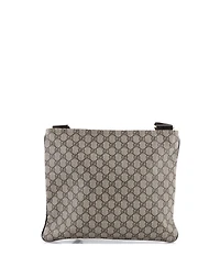 Pre-Owned Gucci Large Zip Top Messenger Bag Gg Coated Canvas