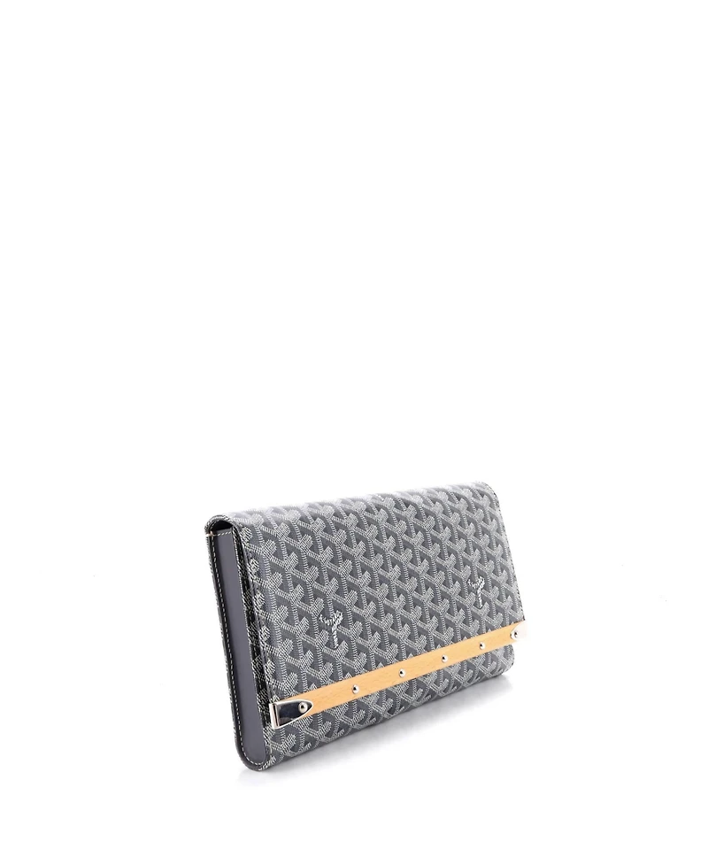 Pre-Owned Goyard Mm Monte Carlo Clutch Coated Canvas