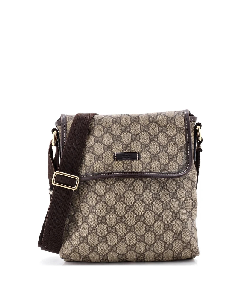 Pre-Owned Gucci Small Flap Messenger Gg Coated Canvas