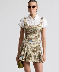 Avec Les Filles Women's Pleated Skort
