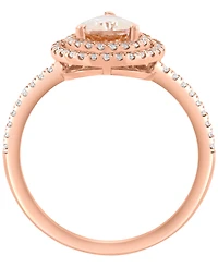 Effy Collection Morganite (7/8 ct. t.w.) & Diamond (1/4 ct. t.w.) Ring in 14k Rose Gold