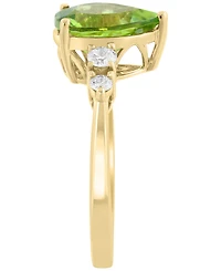 Effy Collection Peridot (2-1/3 ct. t.w.) & Diamond (1/4 ct. t.w.) Ring in 14k Yellow Gold