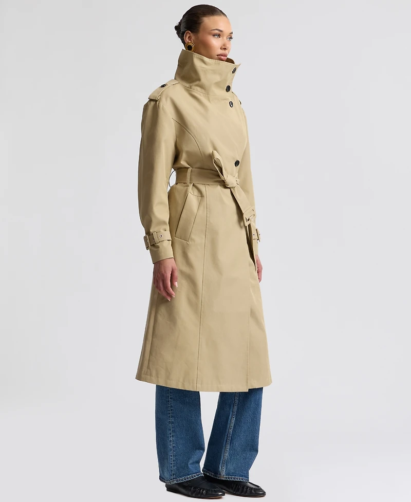 Avec Les Filles Women's Funnel Neck Slouchy Trench