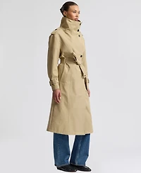 Avec Les Filles Women's Funnel Neck Slouchy Trench