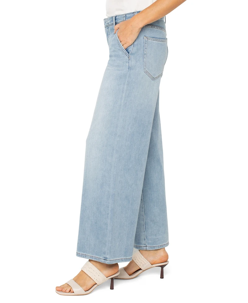 Liverpool Los Angeles Petite Weekender Wide-Leg Jeans