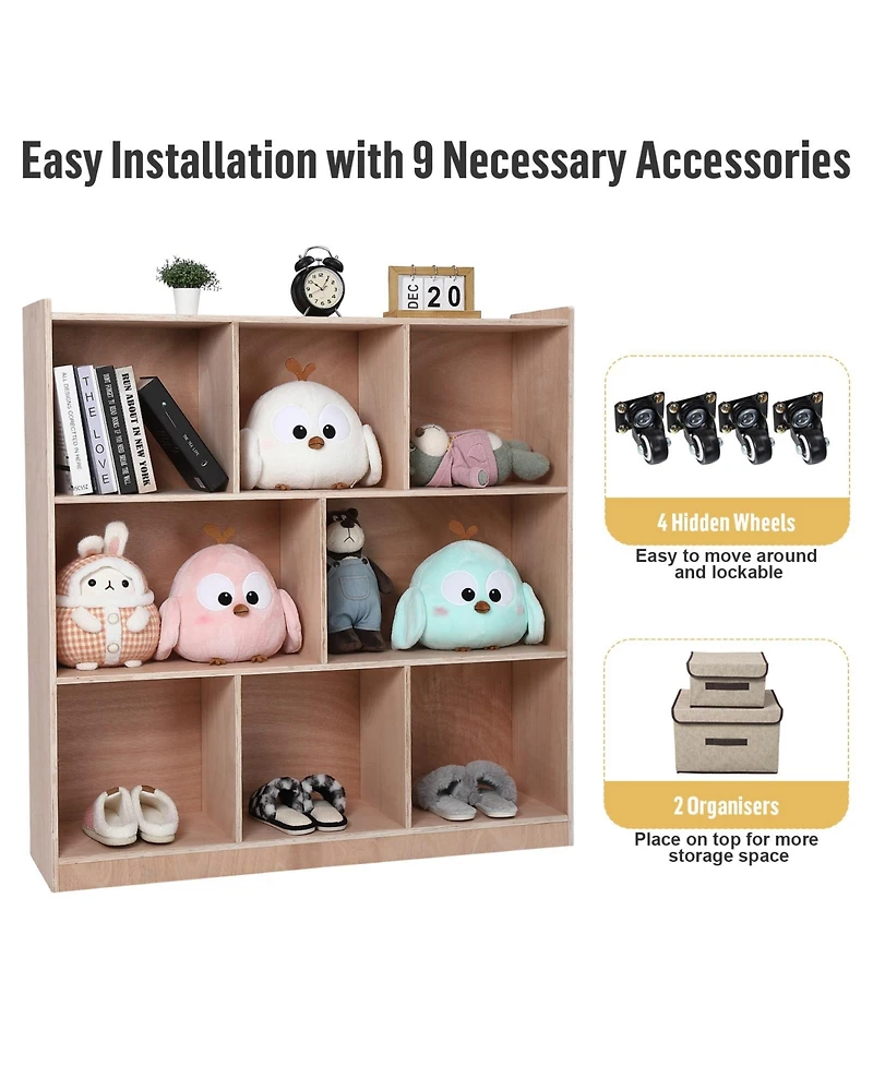 homfan Movable Toy Storage Cabinet