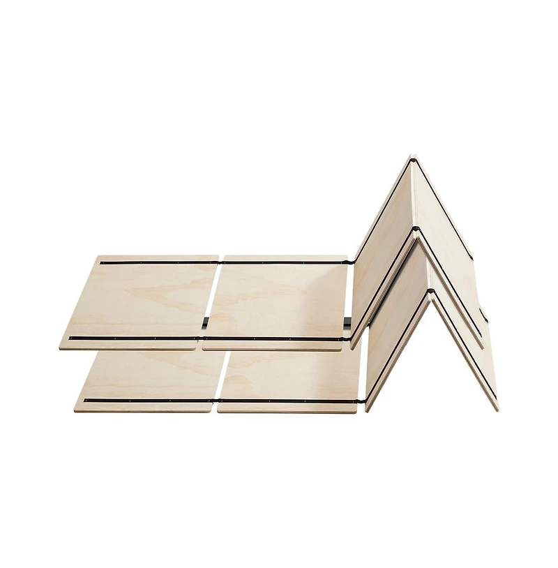 Sugift Full Size Foldable Bunkie Board with Pine Plywood Slats