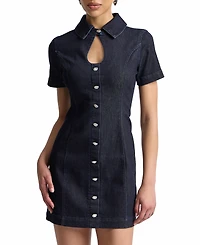 Avec Les Filles Women's Short-Sleeve Collared Dress