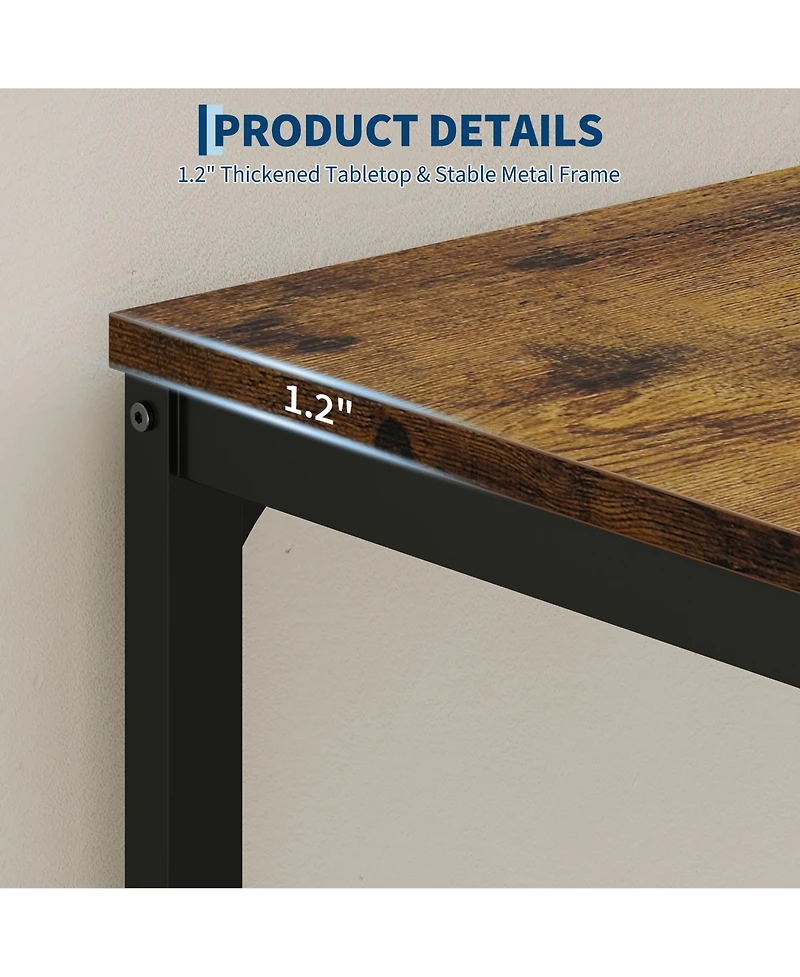 Gaomon Set of 2 Industrial Bar Table, 42.5 Inch Metal Narrow Kitchen Dining Table for Small Space
