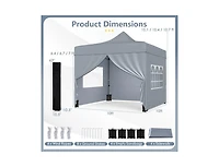 Boyel Living 10 x Feet Pop up Canopy Tent With 4 Removable Sidewalls And Wheeled Bag