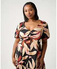 Estelle Laura Puff Sleeve Dress
