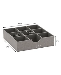 Household Essentials Drawer Organizer Tray, 9 Square Compartment