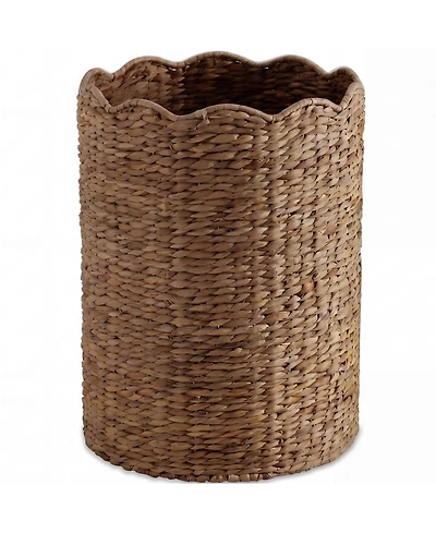 Best Choice Products Scalloped Large Round Laundry Hamper, Handwoven Basket and Organizer