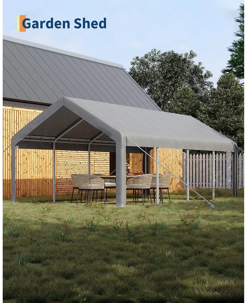 homfan 13x25 Ft Carport Canopy