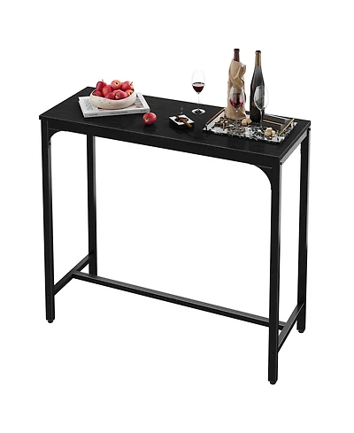 Gaomon Industrial Bar Table, Metal Narrow Kitchen Dining Table for Small Space