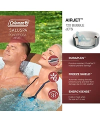 Bestway Coleman Miami AirJet Hot Tub with 2 SaluSpa Seat and 2 Headrest Pillows
