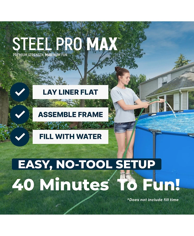 Bestway Steel Pro Max Metal Frame Above Ground Pool Only