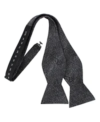 Trafalgar Men's Esteban Scrolling Vines Tone on Ton Patterned Silk Self Tie Bow Tie