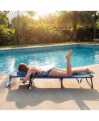 Gouun Folding Face-Down Tanning Chair with 3 Removable Pillows