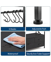 gaomon 20-29 Gallon Fish Tank Stand, Metal Frame Aquarium Stand with Drawers, Double Turtle for