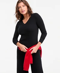 Charter Club Women's 100% Cashmere Featherweight Ribbed V-Neck Sweater, Macy's Exclusive