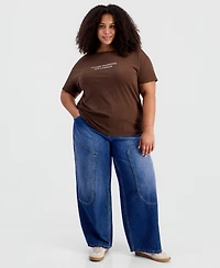 And Now This Plus Landscape Graphic Tee Relaxed-Fit Top, Macy's Exclusive