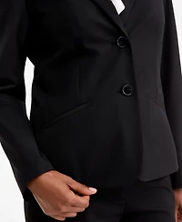 Kasper Petite Two-Button Notched-Collar Blazer