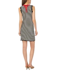 CeCe Women's Stripe Crewneck Sleeveless Mini Dress