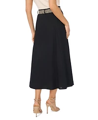 CeCe Women's Belted Midi Skirt