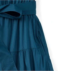 Lands' End Women's Cotton Voile Button Front Maxi Dress