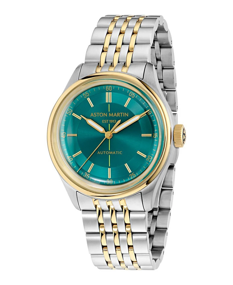 Aston Martin F1 Men's Automatic Two-Tone Stainless steel Bracelet Watch 39mm