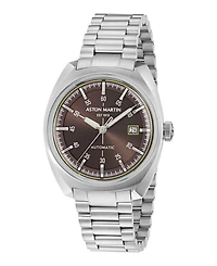 Aston Martin F1 Men's Automatic Brown Stainless Steel Bracelet Watch 41MM